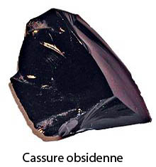 Obsidienne cassure conchoïdale